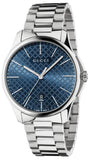  Shop Authentic Gucci G Timeless Blue Dial Silver Steel Strap Watch For Men - YA126316 - Luxxuri