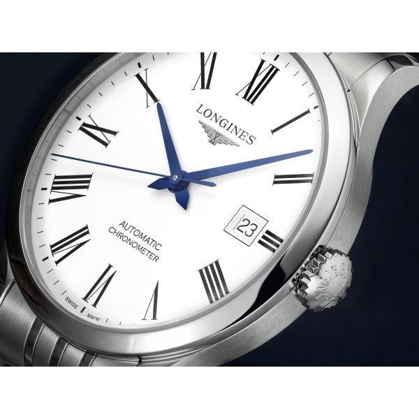  Shop Authentic Longines Record Automatic Stainless Steel 40mm Watch for Men - L2.821.4.11.6 - Luxxuri
