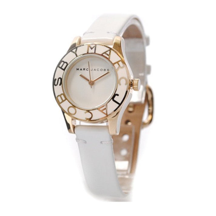  Shop Authentic Marc Jacobs Blade White Dial White Leather Strap Watch for Women - MBM1179 - Luxxuri