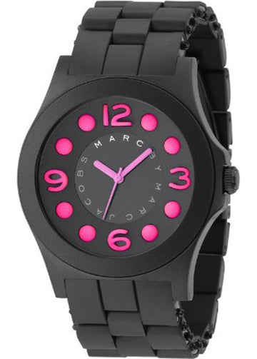 Marc Jacobs Pelly Black Dial Black Silicone Strap Watch for Women - MBM2517