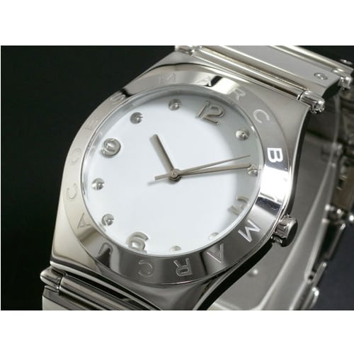 Marc Jacobs Amy White Dial Silver Steel Strap Watch for Women - MBM8518