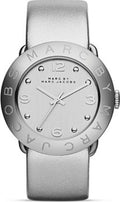  Shop Authentic Marc Jacobs Amy Silver Dial Silver Leather Strap Watch for Women - MBM8626 - Luxxuri