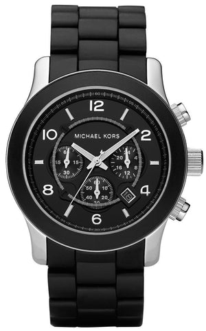  Shop Authentic Michael Kors Runway Black Dial Black Rubber Strap Watch for Men - MK8107 - Luxxuri