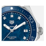  Shop Authentic Tag Heuer Aquaracer Quartz Mother of Pearl Blue Dial Blue NATO Strap Watch for Women - WAY131L.FT6091 - Luxxuri