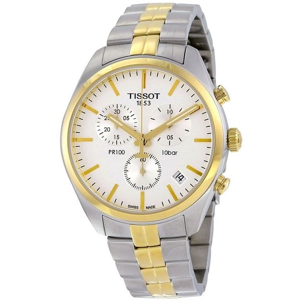  Shop Authentic Tissot T Sport PR 100 Chronograph White Dial Two Tone Steel Strap Watch For Men - T101.417.22.031.00 - Luxxuri