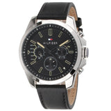  Shop Authentic Tommy Hilfiger Decker Black Dial Black Leather Strap Watch for Men - 1791563 - Luxxuri