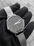  Shop Authentic Calvin Klein Even Black Dial Silver Mesh Bracelet Watch for Women - K7B21121 - Luxxuri