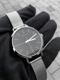  Shop Authentic Calvin Klein Even Black Dial Silver Mesh Bracelet Watch for Women - K7B21121 - Luxxuri
