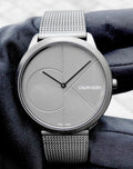  Shop Authentic Calvin Klein Minimal Grey Dial Grey Mesh Bracelet Watch for Men - K3M517P4 - Luxxuri