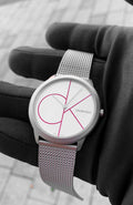  Shop Authentic Calvin Klein Minimal White Dial Silver Mesh Bracelet Watch for Women - K3M52152 - Luxxuri