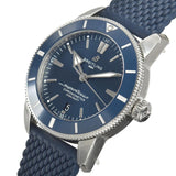 Shop Authentic Breitling Superocean Heritage II B20 44mm Blue Dial Blue Rubber Strap Mens Watch - AB2030161C1S1 - Luxxuri