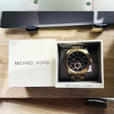  Shop Authentic Michael Kors Brecken Chronograph Black Dial Gold Steel Strap Watch For Men - MK8848 - Luxxuri
