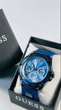  Shop Authentic Guess Delta Blue Dial Blue Silicone Strap Watch for Men - GW0051G4 - Luxxuri
