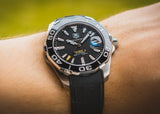  Shop Authentic Tag Heuer Aquaracer Automatic Caliber 5 Black Dial Black Rubber Strap Watch for Men - WAY2110.FT8021 - Luxxuri