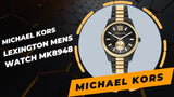  Shop Authentic Michael Kors Lexington Quartz Black Dial Two Tone Steel Strap Watch For Men - MK8948 - Luxxuri