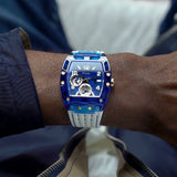  Shop Authentic Guess Phoenix Multifunction Blue Dial White Rubber Strap Watch for Men - GW0499G6 - Luxxuri