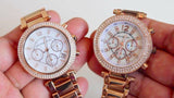  Shop Authentic Michael Kors Whitney Chronograph Gold Dial Gold Steel Strap Watch For Women - MK6729 - Luxxuri