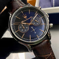  Shop Authentic Maserati Epoca Chronograph Blue Dial Brown Leather Strap Watch For Men - R8871618014 - Luxxuri