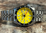  Shop Authentic Seiko 5 Sport SKX GMT US Special Creation Automatic Yellow Dial Silver Steel Strap Watch for Men - SSK017K1 - Luxxuri