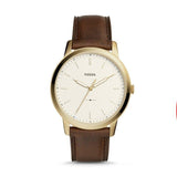  Shop Authentic Fossil The Minimalist White Dial Brown Leather Strap Watch for Men - FS5397 - Luxxuri