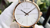  Shop Authentic Calvin Klein Even White Dial Black Leather Strap Watch for Women - K7B216C6 - Luxxuri