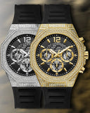  Shop Authentic Guess Momentum Chronograph Diamonds Black Dial Black Silicone Strap Watch For Men - GW0518G2 - Luxxuri