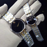  Shop Authentic Movado Veturi Quartz Black Dial Two Tone Steel Strap Watch for Men - 0606932 - Luxxuri