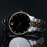  Shop Authentic Movado Museum Classic Diamonds Black Dial Two Tone Steel Strap Watch for Men - 0607202 - Luxxuri