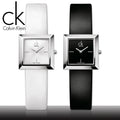  Shop Authentic Calvin Klein Mark Silver Dial White Leather Strap Watch for Women - K3R231L6 - Luxxuri