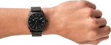  Shop Authentic Fossil Machine Black Dial Black Steel Strap Watch for Men - FS4775 - Luxxuri