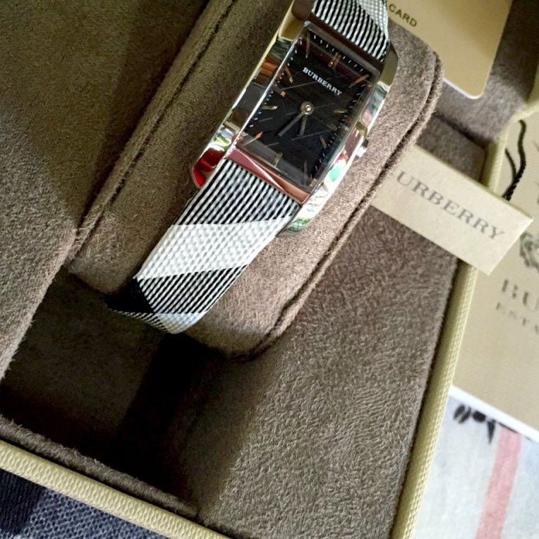  Shop Authentic Burberry The Pioneer Black Dial Leather Strap Watch for Women - BU9505 - Luxxuri