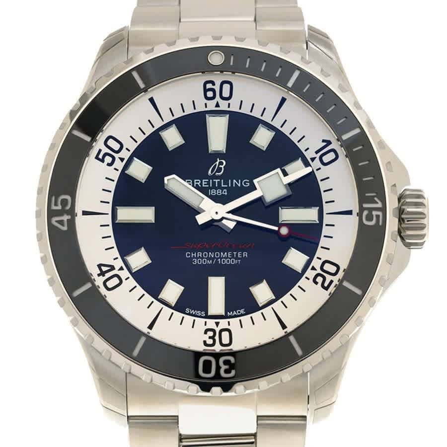  Shop Authentic Breitling Superocean Automatic 44mm Blue Dial Silver Steel Strap Watch for Men - A17376211C1A1 - Luxxuri
