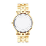  Shop Authentic Movado Museum Black Dial Gold Steel Strap Watch For Men - 606997 - Luxxuri