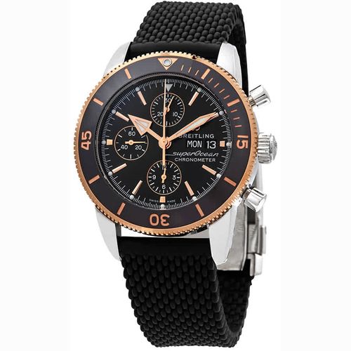  Shop Authentic Breitling Superocean Heritage Chronograph 44 Black Dial Black Mesh Bracelet Watch for Men - U13313121B1S1 - Luxxuri