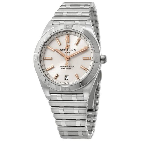 Shop Authentic Breitling Chronomat Automatic 36 White Dial Silver Steel Strap Watch for Women - A10380101A2A1 - Luxxuri