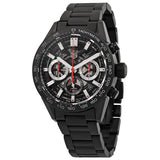  Shop Authentic Tag Heuer Carrera Automatic Chronograph Black Dial Black Steel Strap Watch for Men - CBG2090.BH0661 - Luxxuri