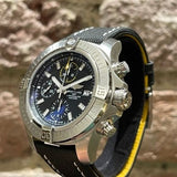  Shop Authentic Breitling Avenger Chronograph 45mm Black Dial Black Leather Strap Watch for Men - A13317101B1X1 - Luxxuri