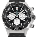  Shop Authentic Breitling Super Chronomat B01 44 Black Dial Black Rubber Strap Watch for Men - AB0136251B1S1 - Luxxuri