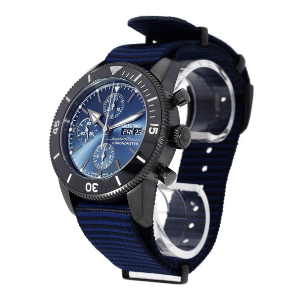  Shop Authentic Breitling Superocean Heritage Chronograph 44 Outerknown Blue Dial Blue NATO Strap Watch for Men - M133132A1C1W1 - Luxxuri