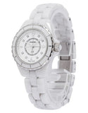  Shop Authentic Chanel J12 Diamonds Quartz Mother of Pearl White Dial White Steel Strap Watch for Women - J12 H2570 - Luxxuri