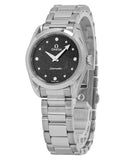  Shop Authentic Omega Seamaster Aqua Terra Quartz Diamond Black Dial Silver Steel Strap Watch for Women - 220.10.28.60.51.001 - Luxxuri