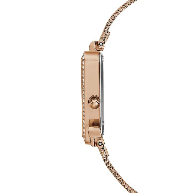  Shop Authentic Guess Fame Diamonds Rose Gold Dial Rose Gold Mesh Bracelet Watch for Women - GW0508L3 - Luxxuri