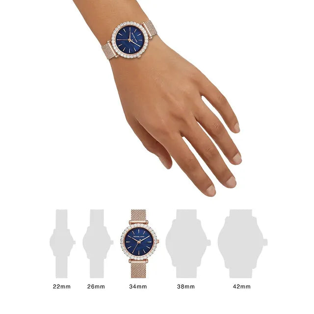  Shop Authentic Michael Kors Darci Blue Dial Gold Steel Strap Watch for Women - MK3406 - Luxxuri