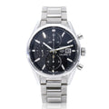 Tag Heuer Carrera Automatic Chronograph Black Dial Silver Steel Strap Watch for Men - CBK2110.BA0715