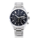  Shop Authentic Tag Heuer Carrera Automatic Chronograph Black Dial Silver Steel Strap Watch for Men - CBK2110.BA0715 - Luxxuri