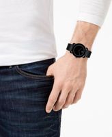  Shop Authentic Movado Bold Black Dial Black Leather Strap Watch For Men - 3600306 - Luxxuri