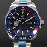  Shop Authentic Tag Heuer Aquaracer Henrik Lundqvist Special Edition Blue Dial Silver Steel Strap Watch for Men - WAY101J.BA0746 - Luxxuri