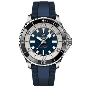  Shop Authentic Breitling Superocean Automatic 46 Blue Dial Blue Rubber Strap Watch for Men - A17378E71C1S1 - Luxxuri