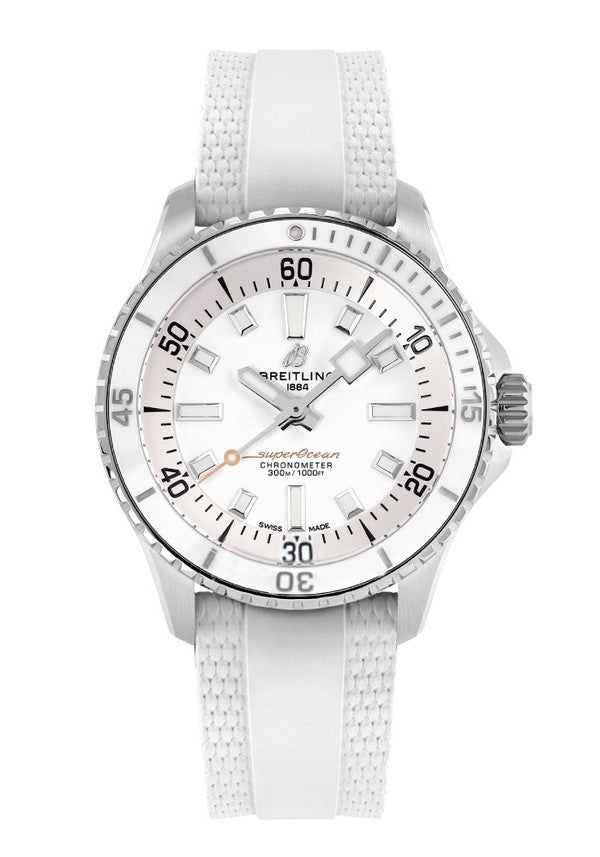  Shop Authentic Breitling Superocean Automatic 36 White Dial White Rubber Strap Watch for Men - A17377211A1S1 - Luxxuri