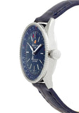  Shop Authentic Breitling Navitimer Automatic 35 Blue Dial Blue Leather Strap Watch for Men - A17395161C1P1 - Luxxuri
